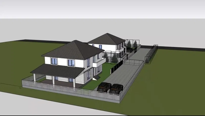 Teren 1400mp autorizat 2 case individuale, Baciu