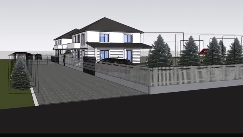 Teren 1400mp autorizat 2 case individuale, Baciu