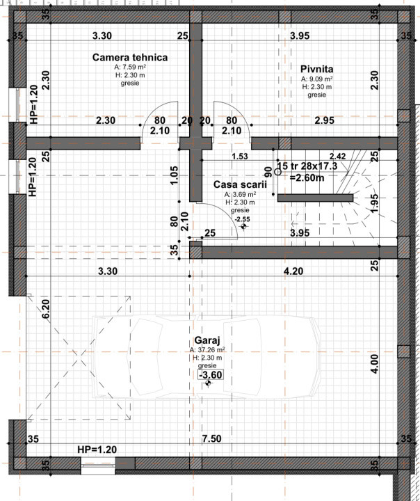 Casa Tip Duplex, 4 camere, 120 mp utili, terasa, teren 200 mp,Chinteni