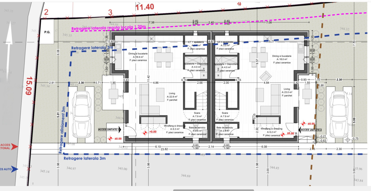 Oportunitate!Teren 630mp cu AC pentru duplex, Dambu Rotund