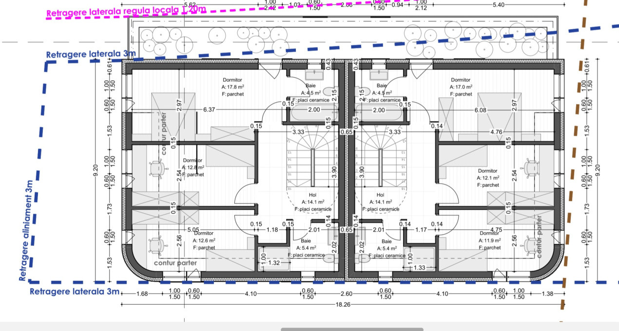 Oportunitate!Teren 630mp cu AC pentru duplex, Dambu Rotund