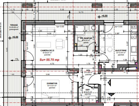 Oportunitate. Apartament 3 camere, terasa 