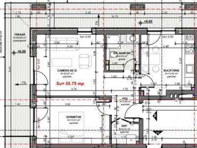 Oportunitate. Apartament 3 camere, terasa 