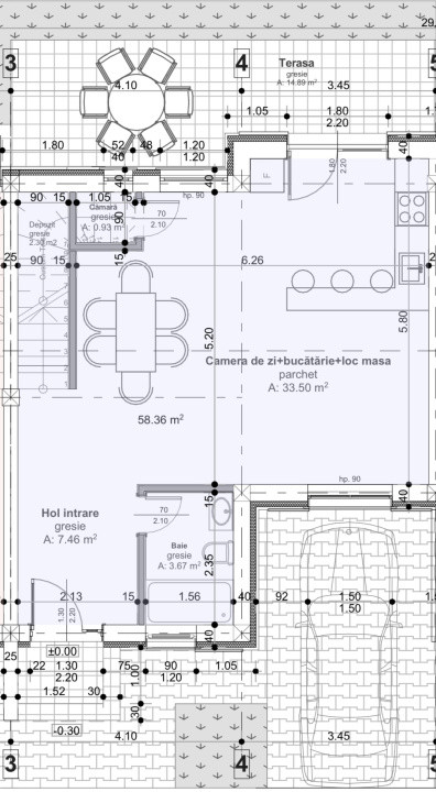 Casa insiruita, 4 camere, 95.81 mp utili, semifinisata, Zona Eroilor