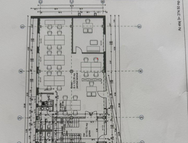 Vânzare spațiu birouri 135 mp, compartimentat, luminos, acces facil
