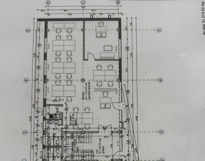 Vânzare spațiu birouri 135 mp, compartimentat, luminos, acces facil