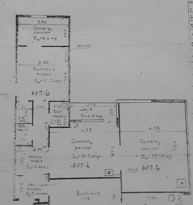 Str. 21 Decembrie! Apartament cu 3 camere 73mp etaj 1 zona 