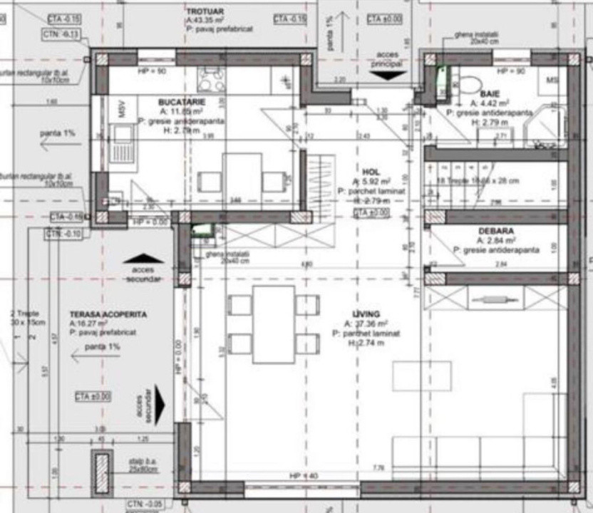 Casa individuala, 130 mp utili, 400 mp teren, terasa circulabila, Luna de Sus
