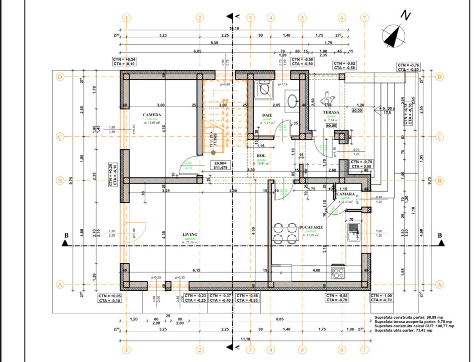 Casa individuala 5 camere, 142 mp utili, 660 mp curte !, Lac Chinteni!