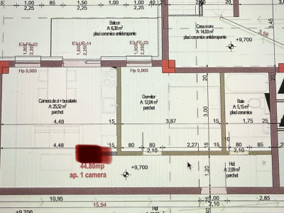 Apartament 44,60mp, tip studio in cartierul Europa