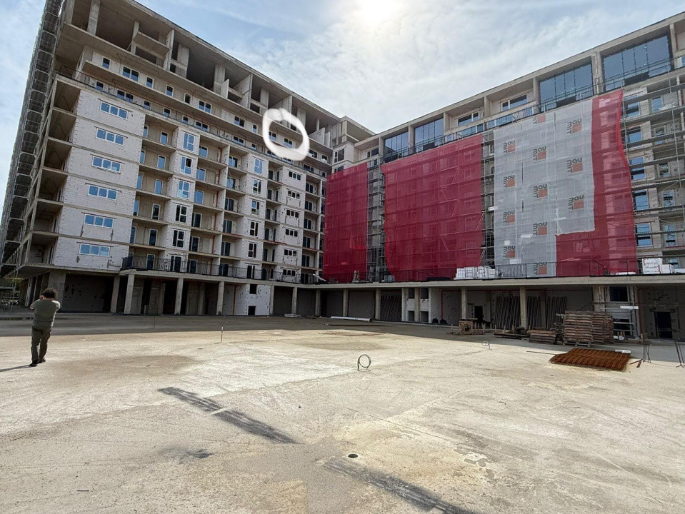 Apartament cu 2 camere, 44,59 mp, semifinisat, balcon 12 mp, Zona Soporului