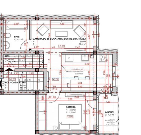 Apartament 2 camere, TVA inclus