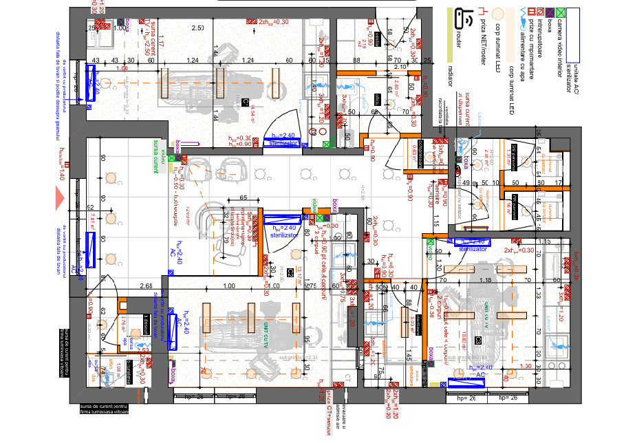 Spațiu aprobat pentru cabinet stomatologic cu 3 scaune, 70mp zona vivo 