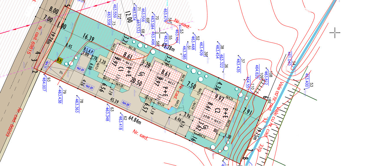 Teren autorizat pentru DUPLEX si CASA INDIVIDUALA intrare in Chinteni 