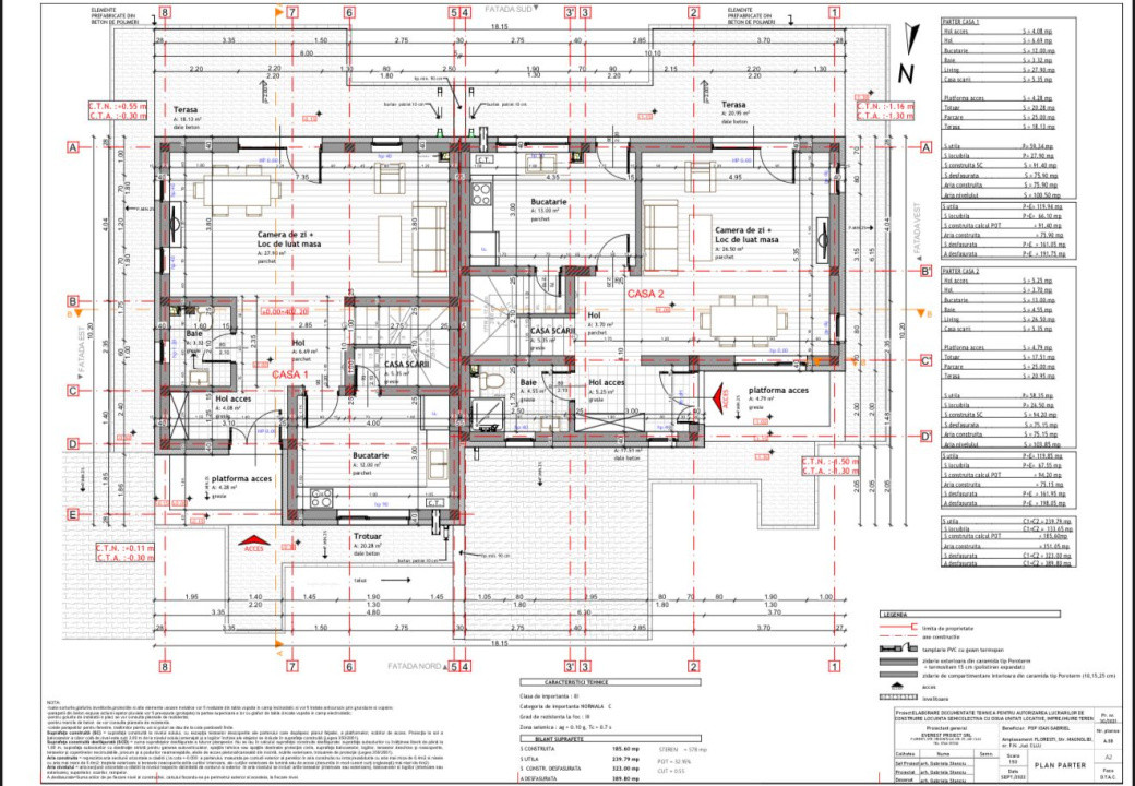 Duplex autorizat 500 mp zona vivo