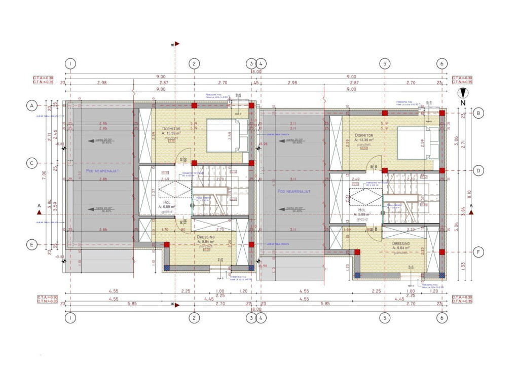 Teren de duplex autorizat, 500 mp , zona Tauti