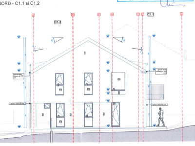 Proiect autorizat duplex (2 unități) – teren intravilan 700 mp Chinteni