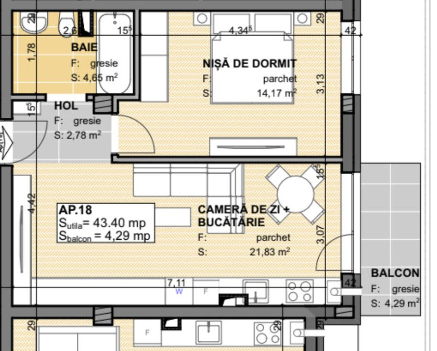 Apartament 2 camere, bloc nou, Apahida 