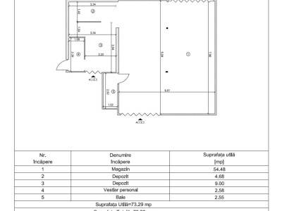Spatiu autorizat pentru alimentatie publica, 74 mp, terasa, zona Piata 1 Mai