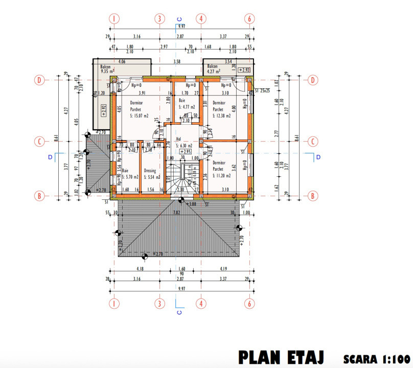 Casa individuală în constructie – Chinteni, zona Profi